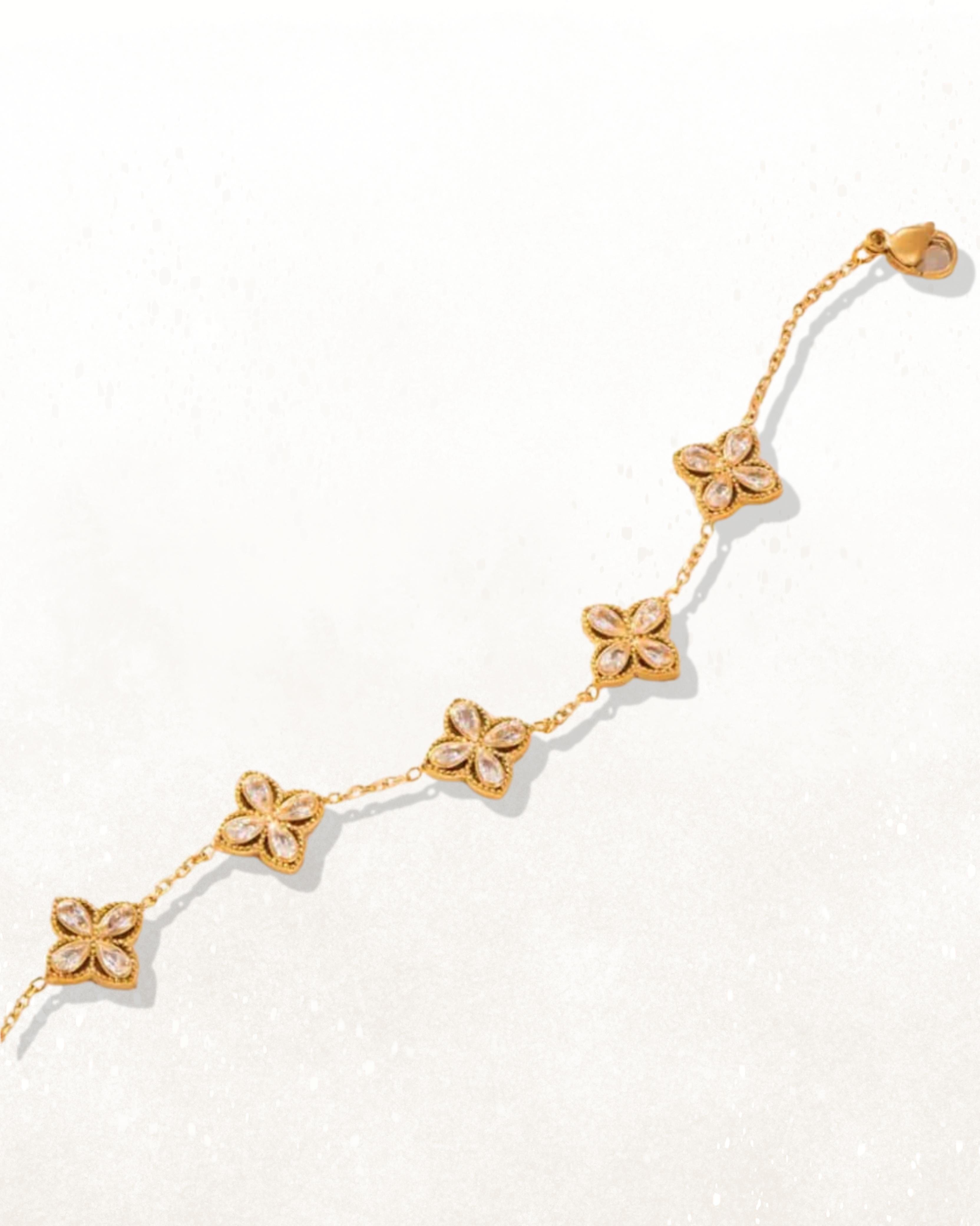 Rekhhta Essentials Cuff Aurelia Flower Bracelet