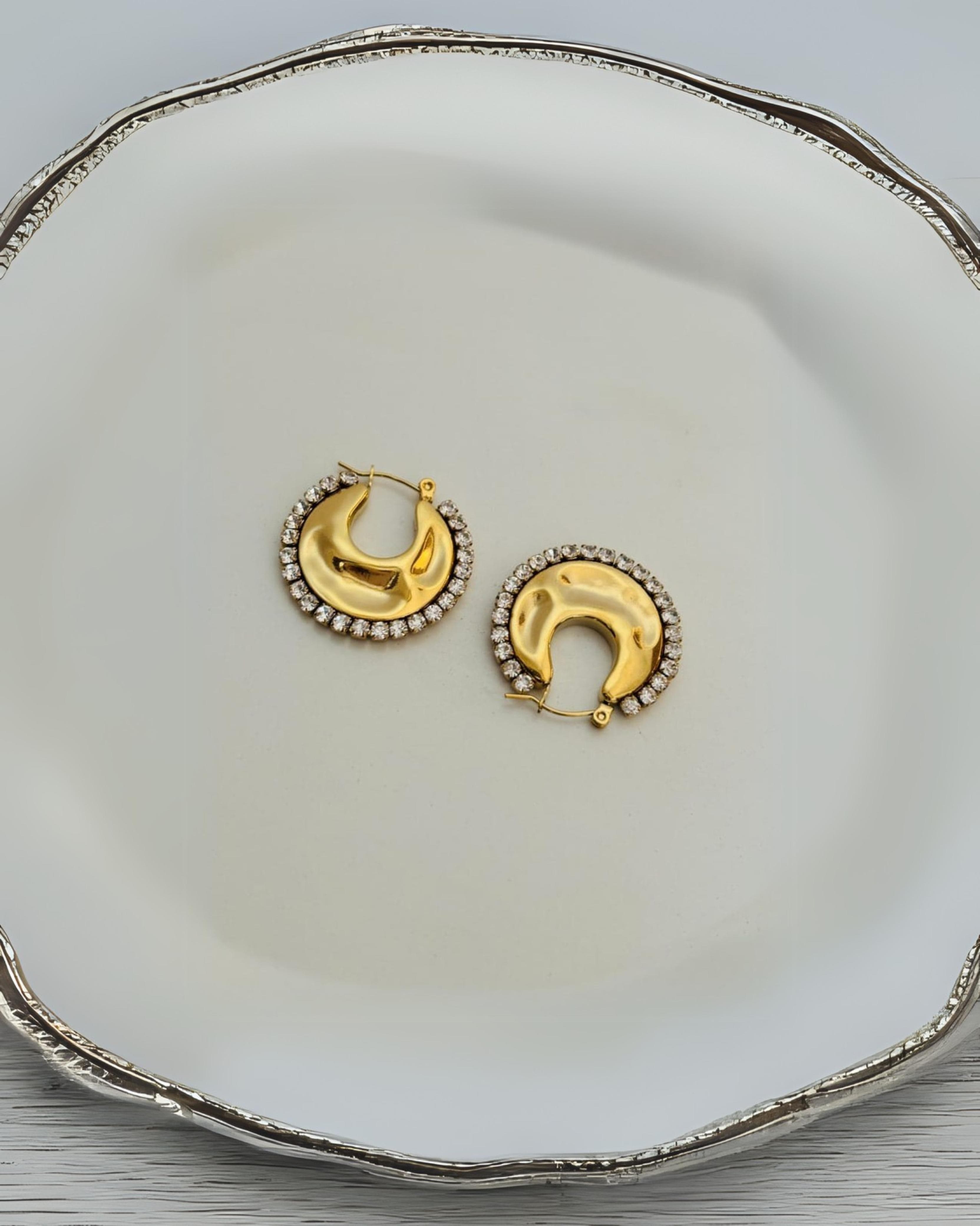 Rekhhta Essentials Earrings Celeste Halo Hoops