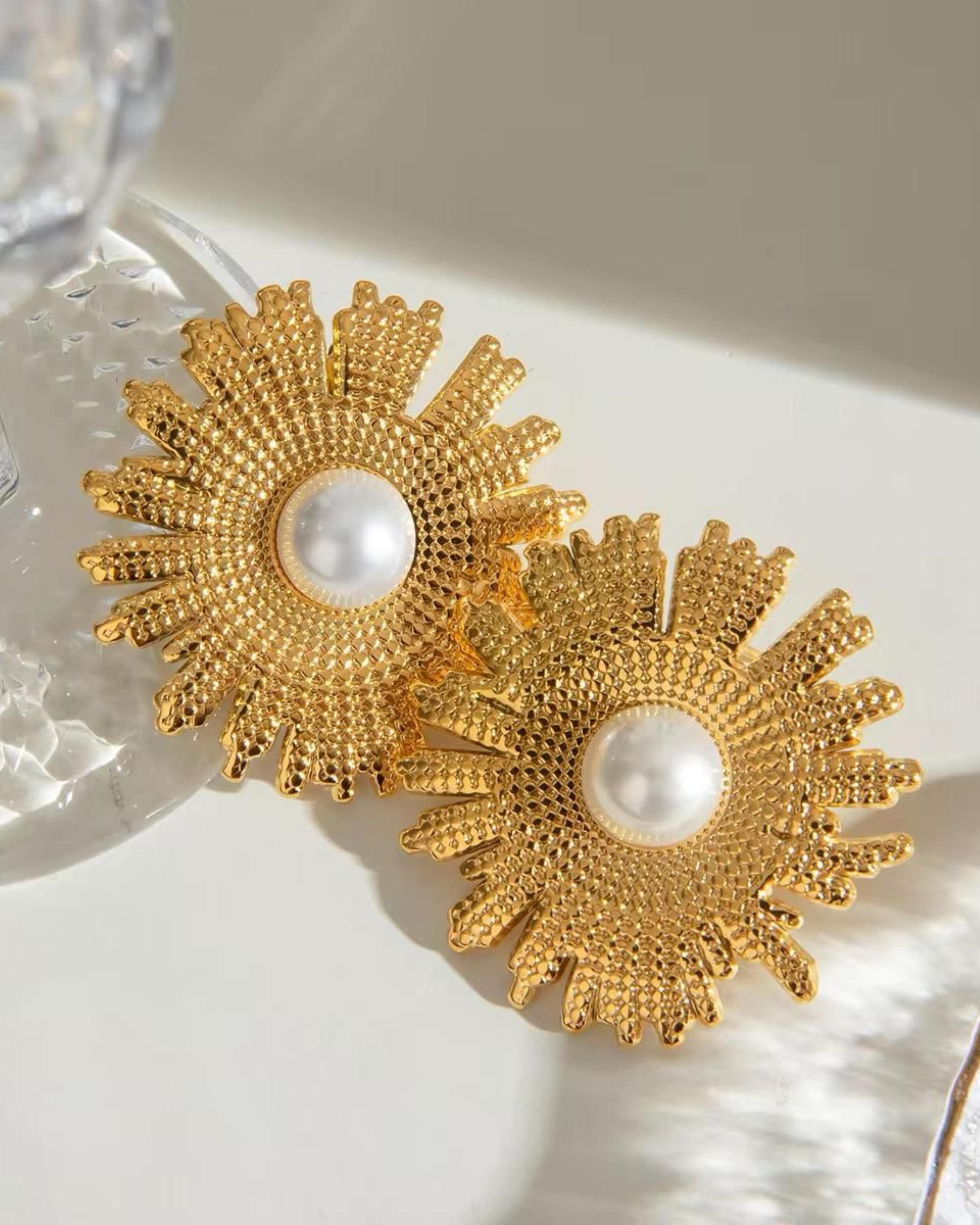 Rekhhta Essentials Earrings Celestial Pearlburst Earrings