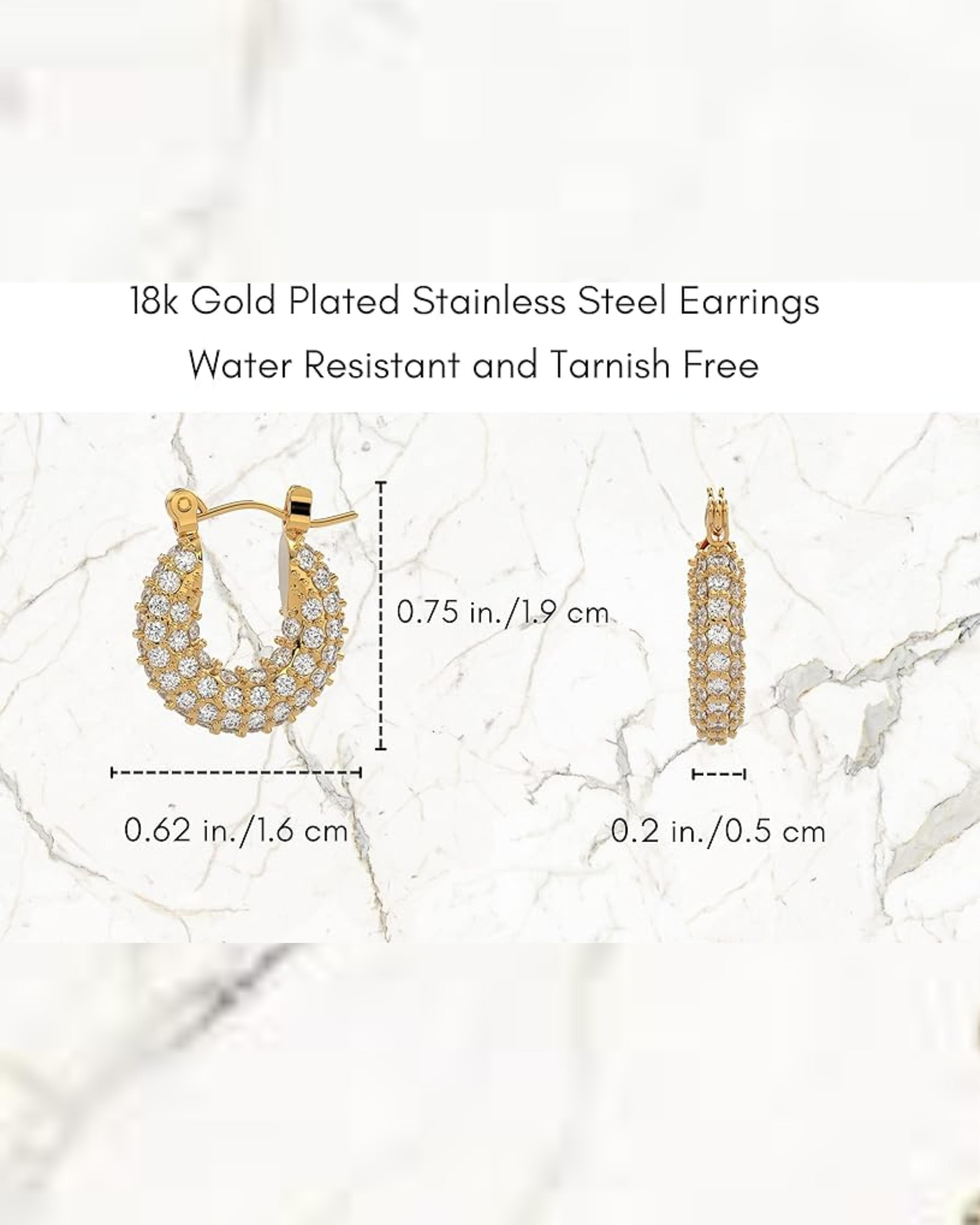 Rekhhta Essentials Earrings Golden Glow Hoops