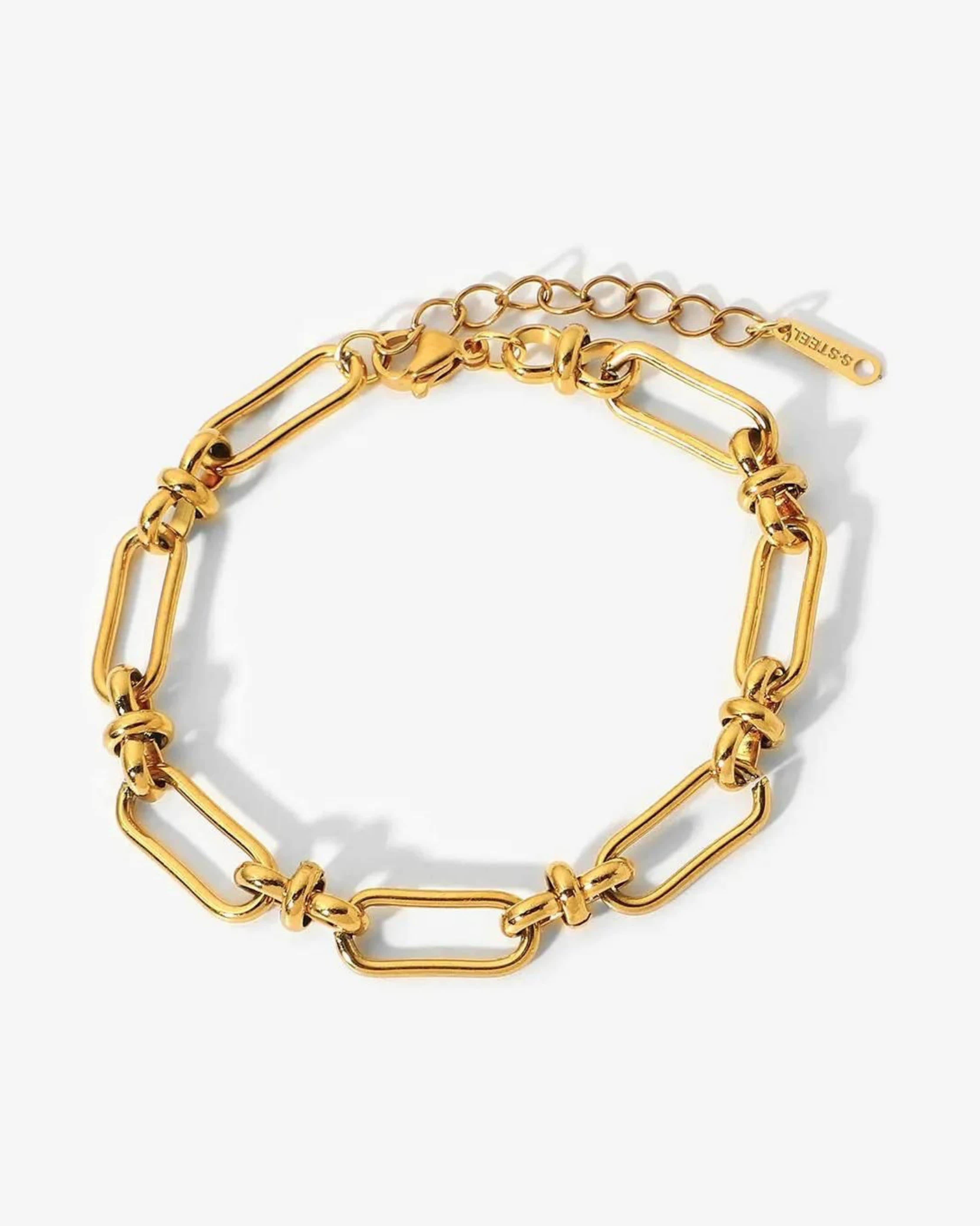 Rekhhta Essentials Earrings Luxe Link Chain Bracelet