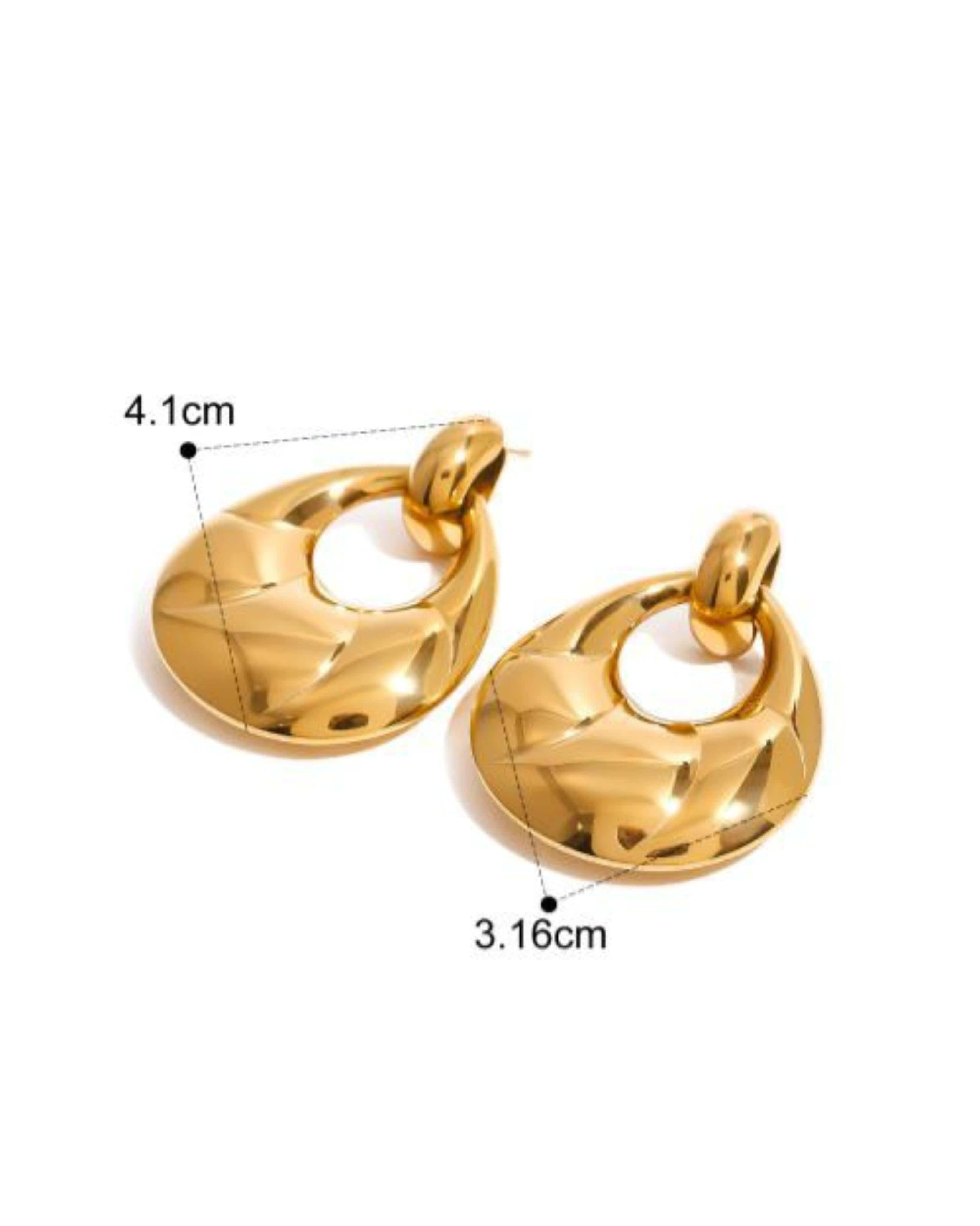 Rekhhta Essentials Earrings Luxe Wave Hoop Earrings