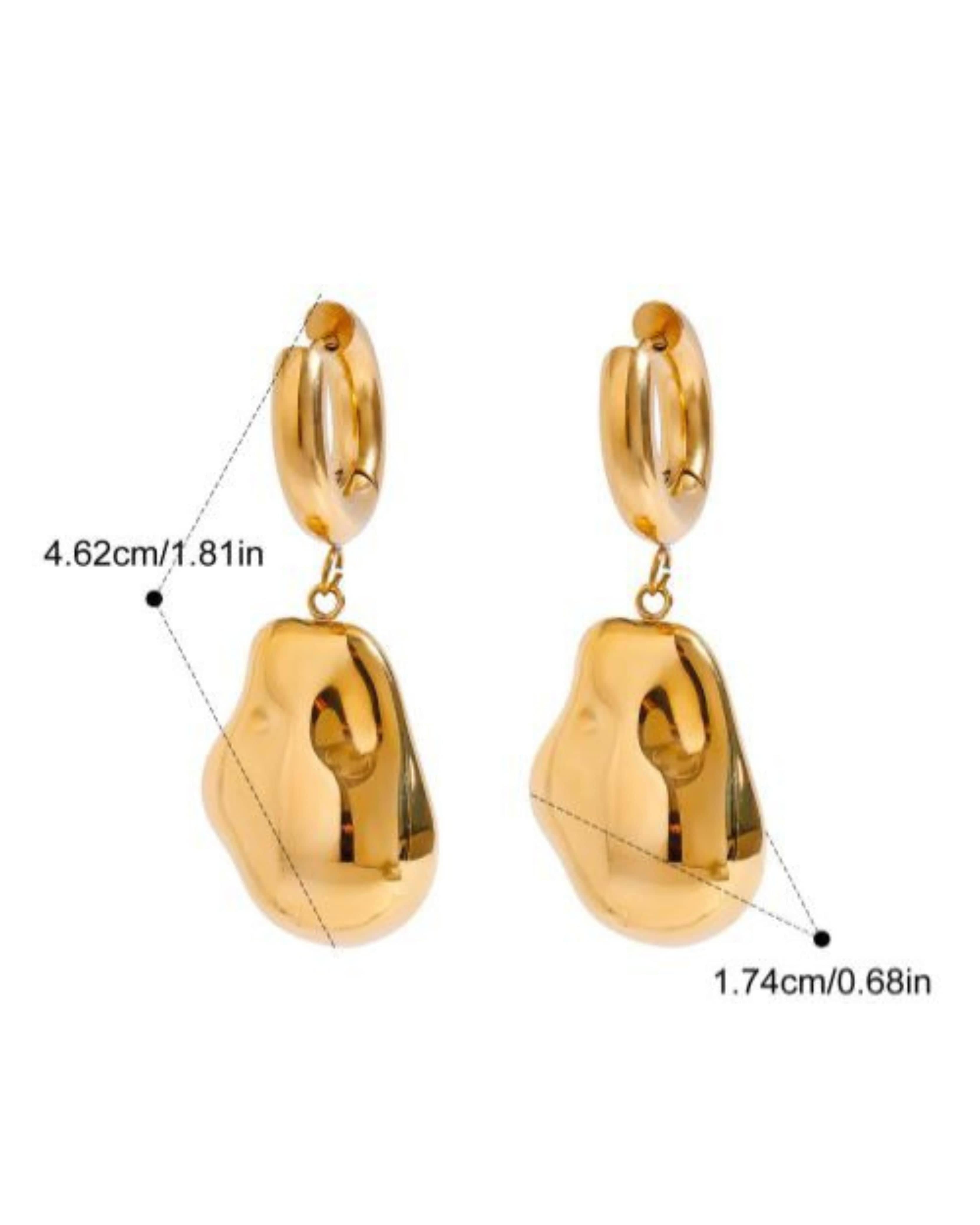 Rekhhta Essentials Earrings Molten Gold Drop Earrings
