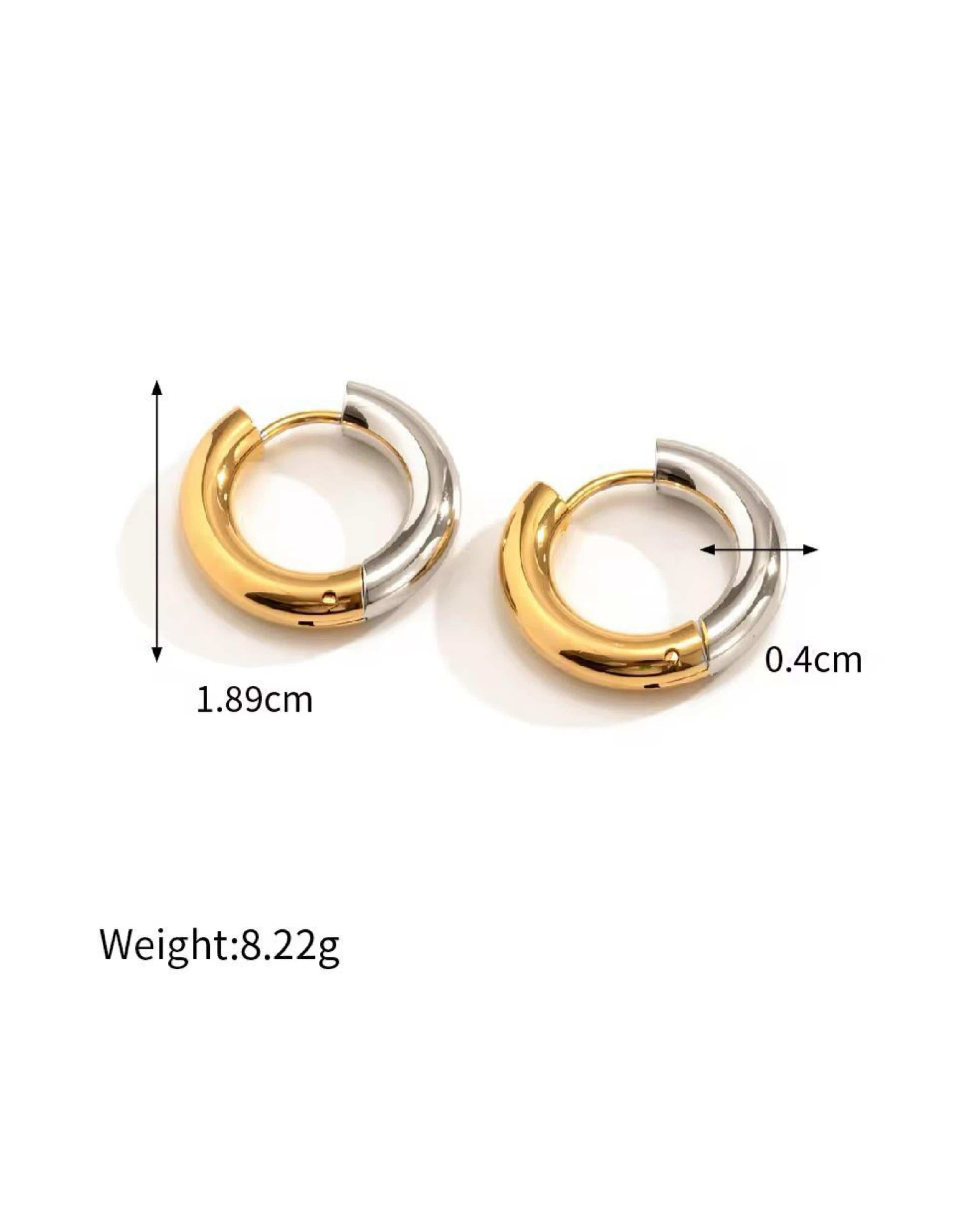 Rekhhta Essentials Earrings Radiant Duo Hoops