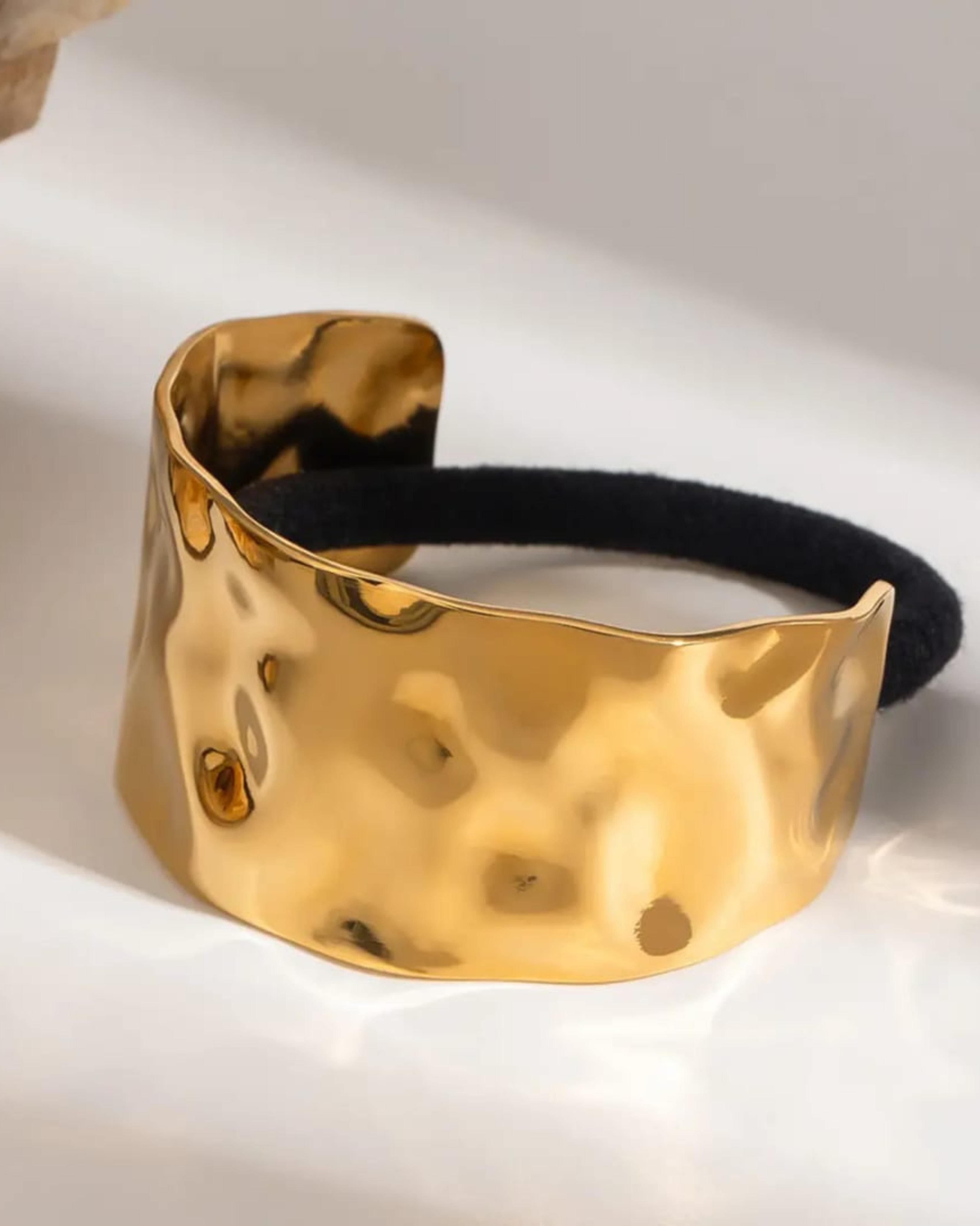 Rekhhta Essentials Hair Accessories Golden Cascade Pony Cuff
