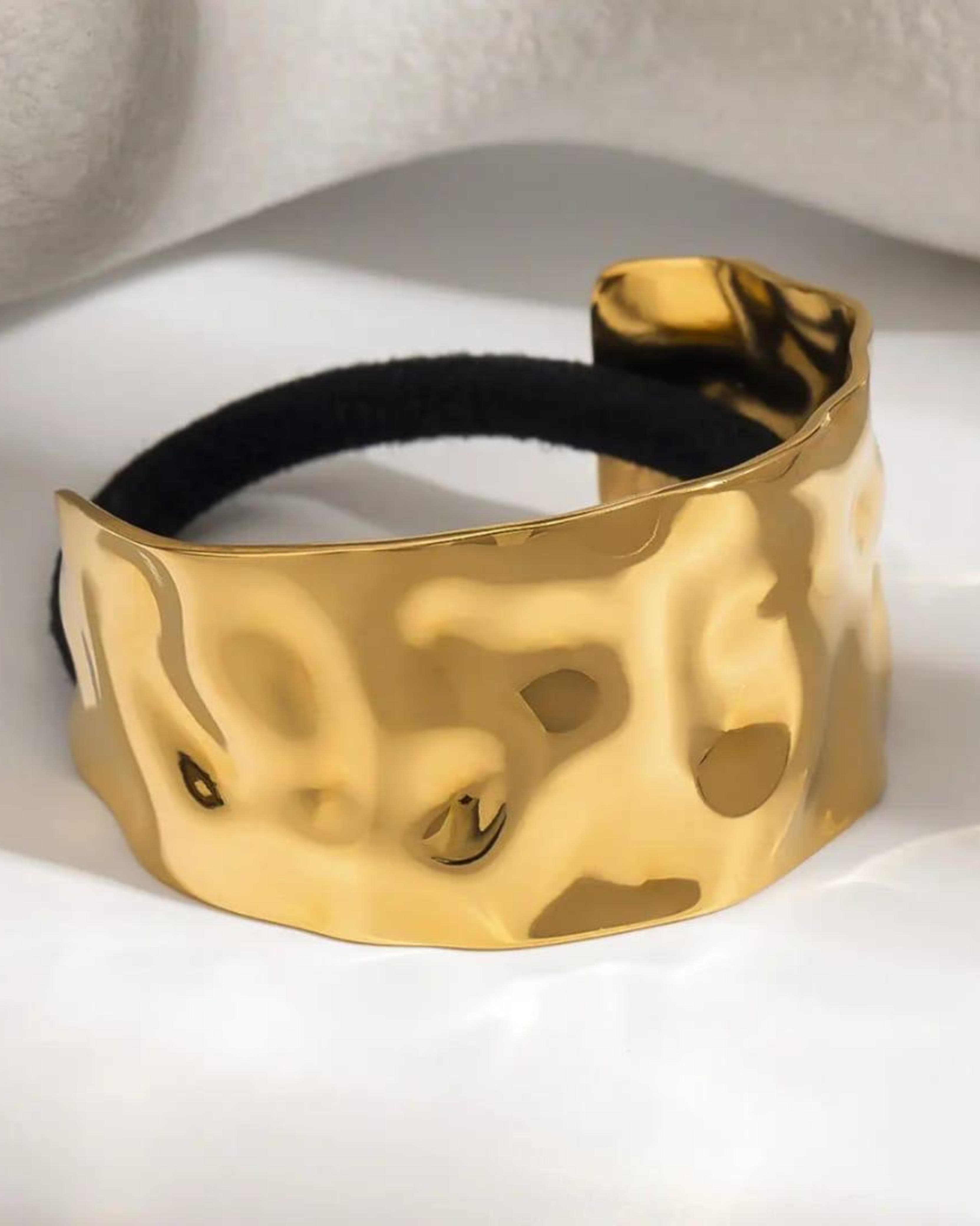 Rekhhta Essentials Hair Accessories Golden Cascade Pony Cuff