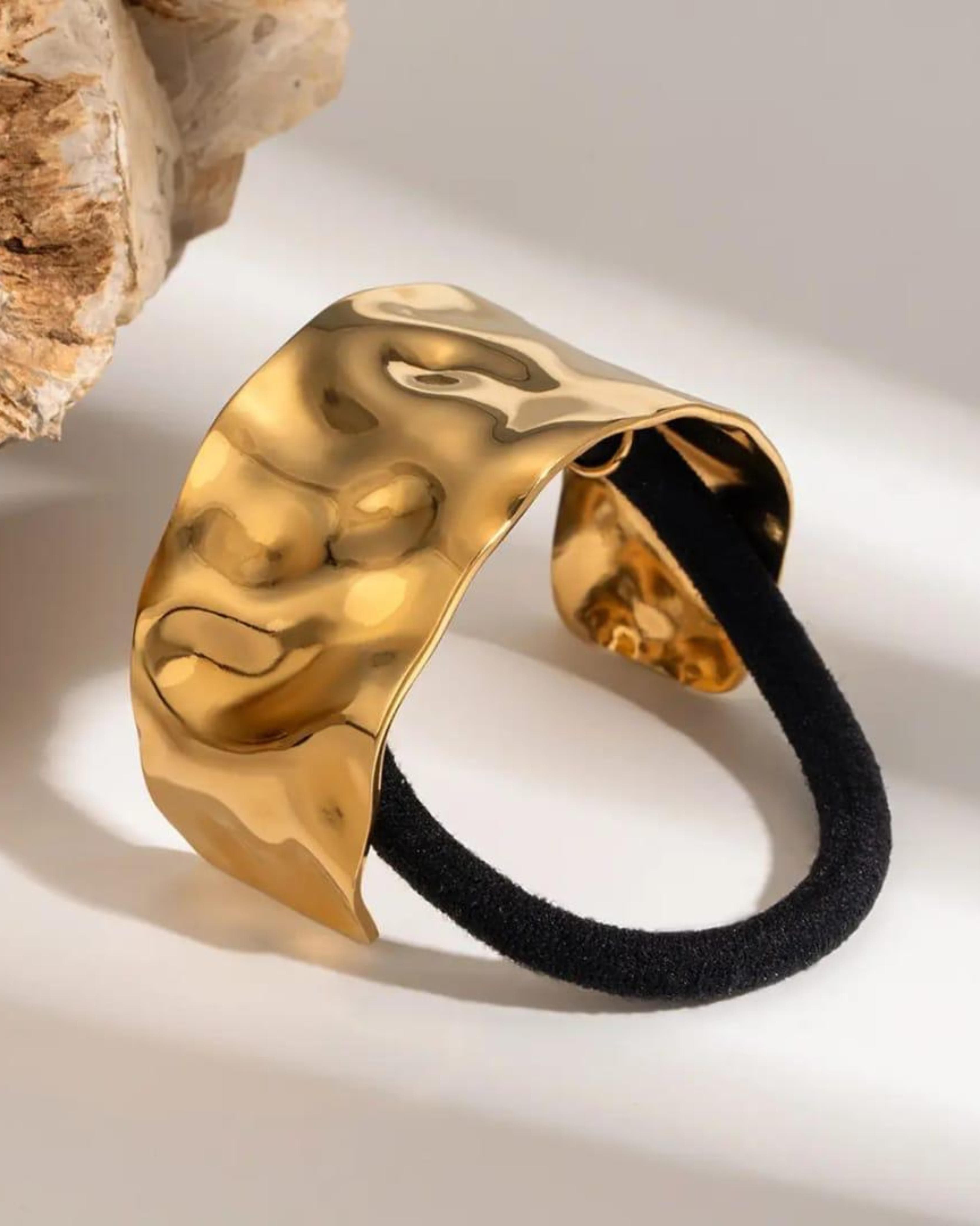 Rekhhta Essentials Hair Accessories Golden Cascade Pony Cuff