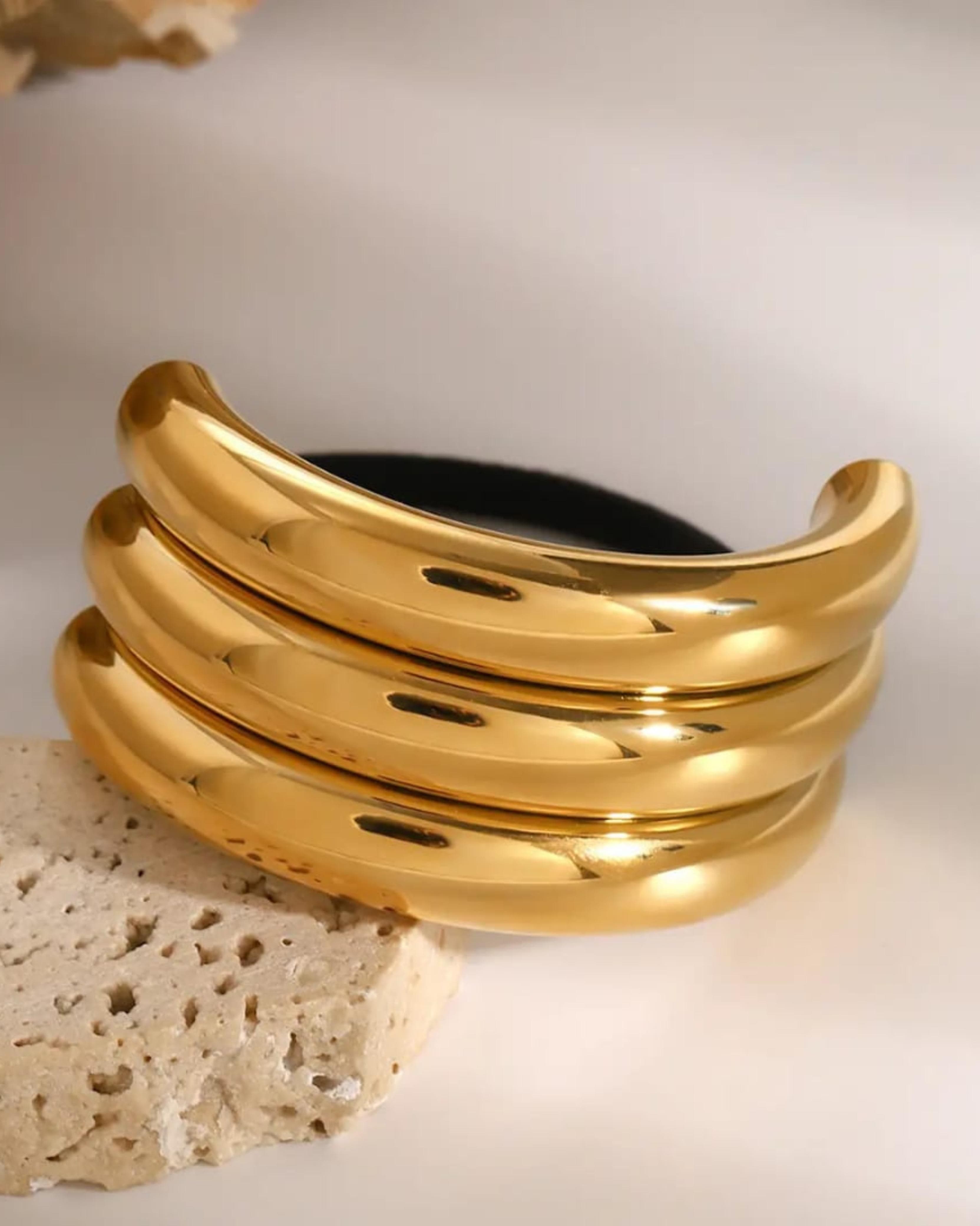 Rekhhta Essentials Hair Accessories Golden Orbit Pony Cuff