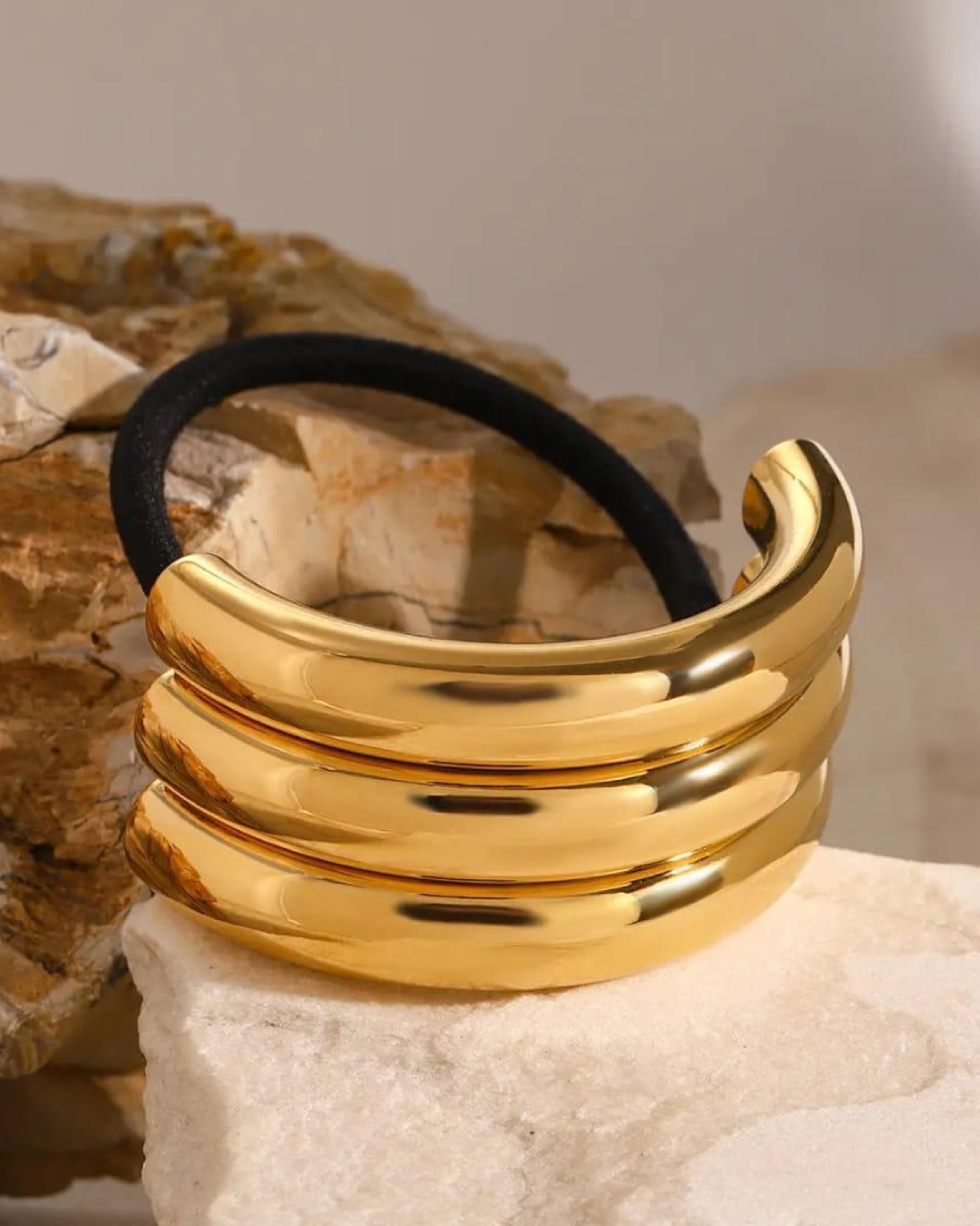 Rekhhta Essentials Hair Accessories Golden Orbit Pony Cuff
