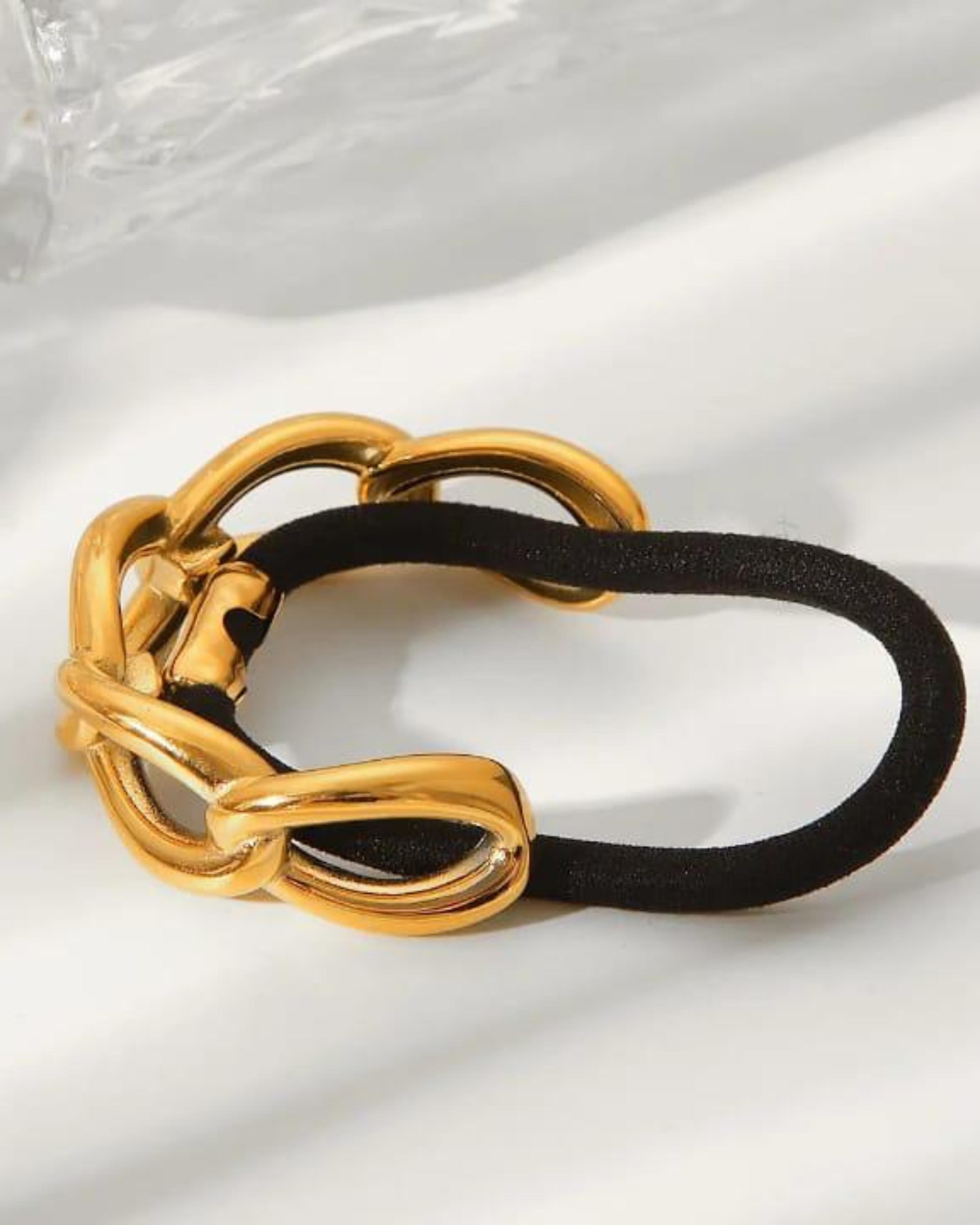 Rekhhta Essentials Hair Accessories Luxe Chain Pony Cuff