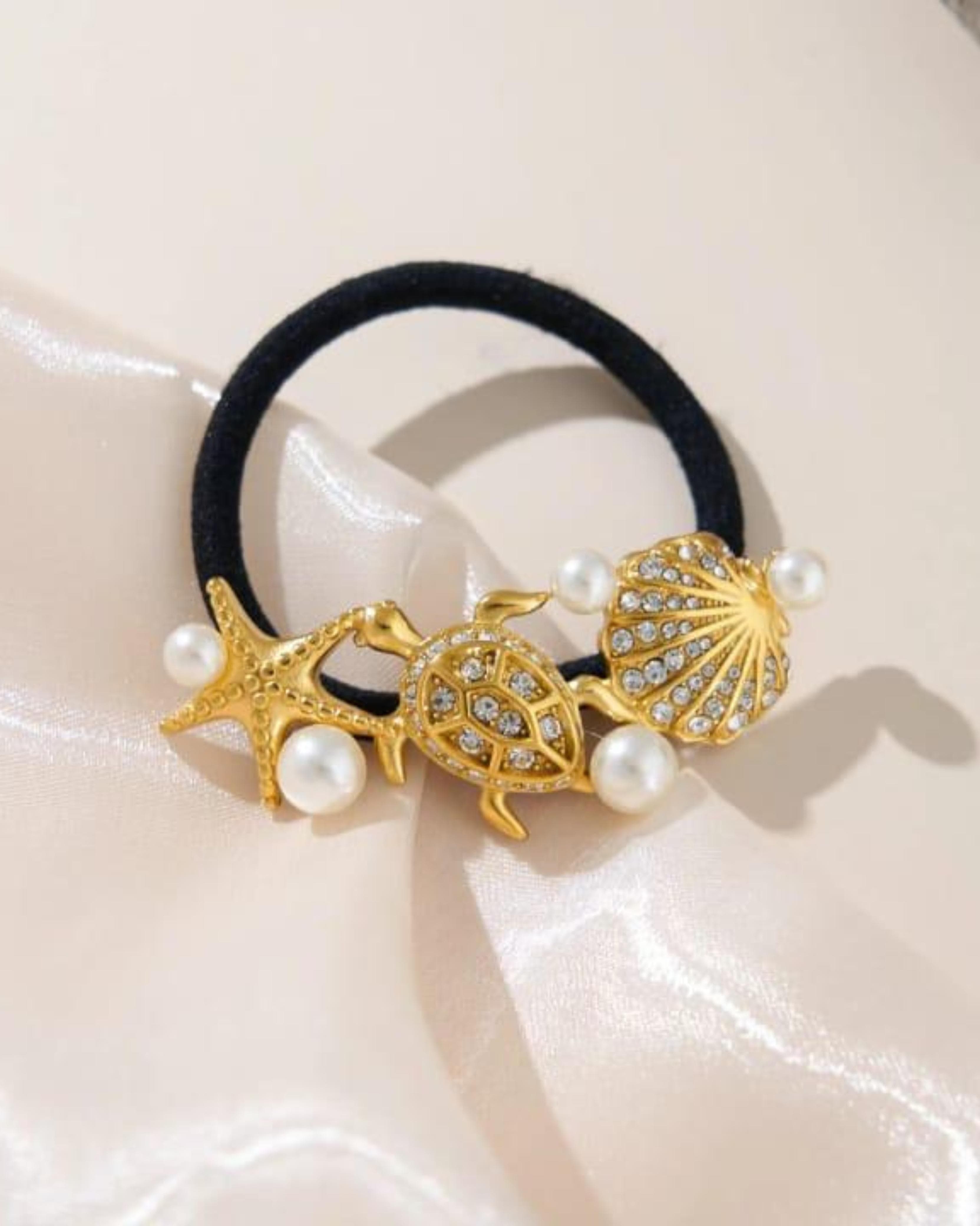 Rekhhta Essentials Hair Accessories Ocean Charm Pony Cuff