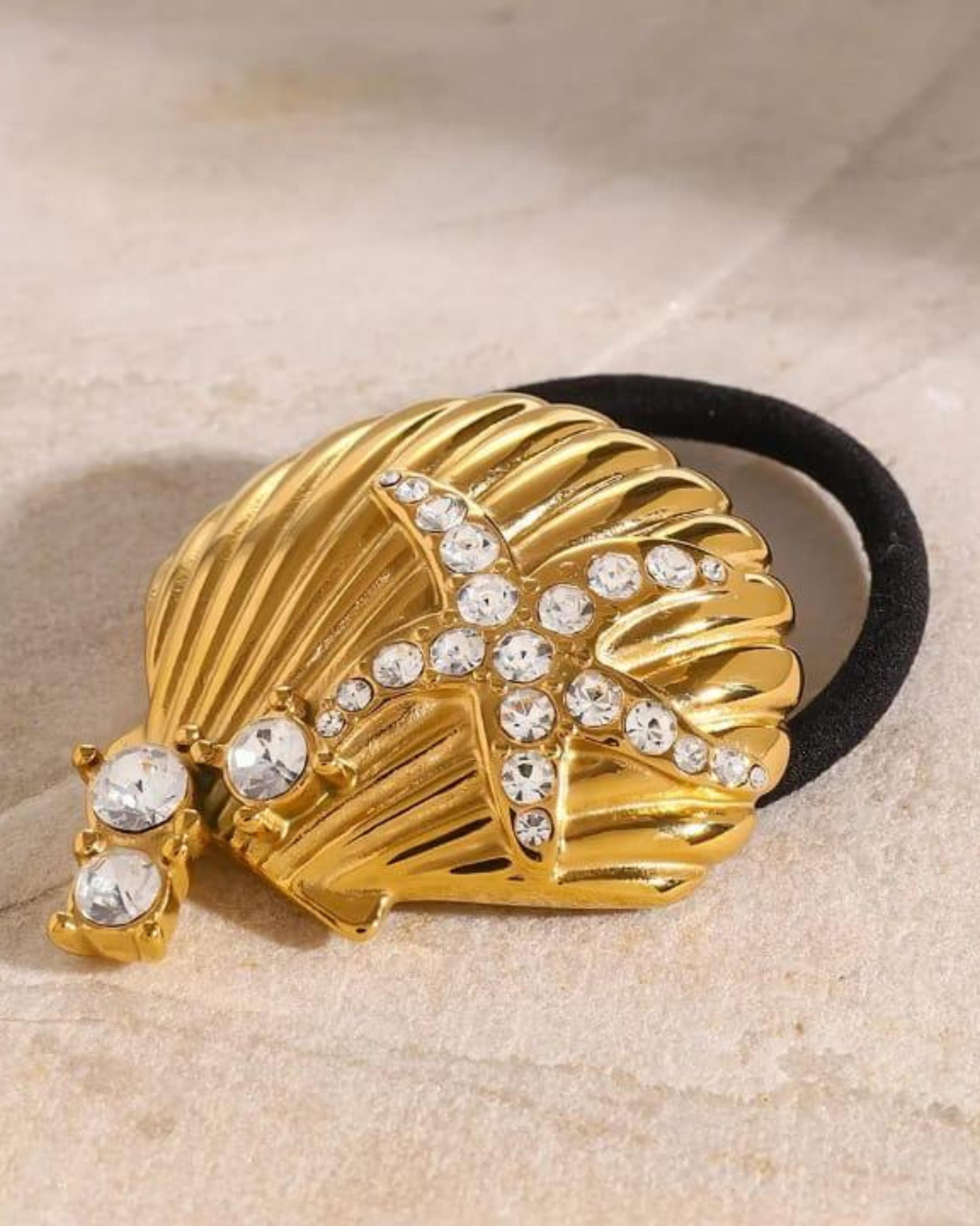 Rekhhta Essentials Hair Accessories Ocean Luxe Shell Pony Cuff
