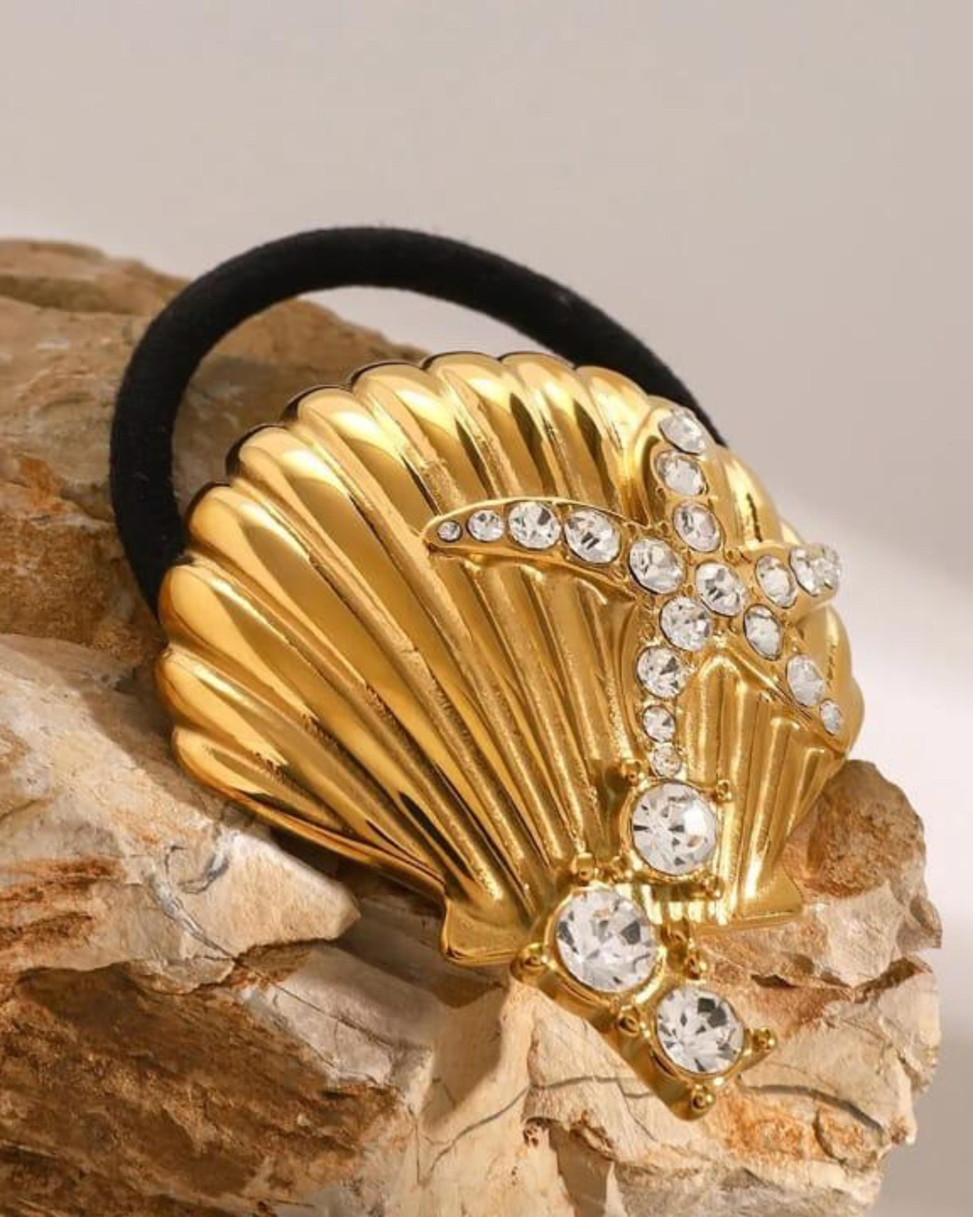 Rekhhta Essentials Hair Accessories Ocean Luxe Shell Pony Cuff