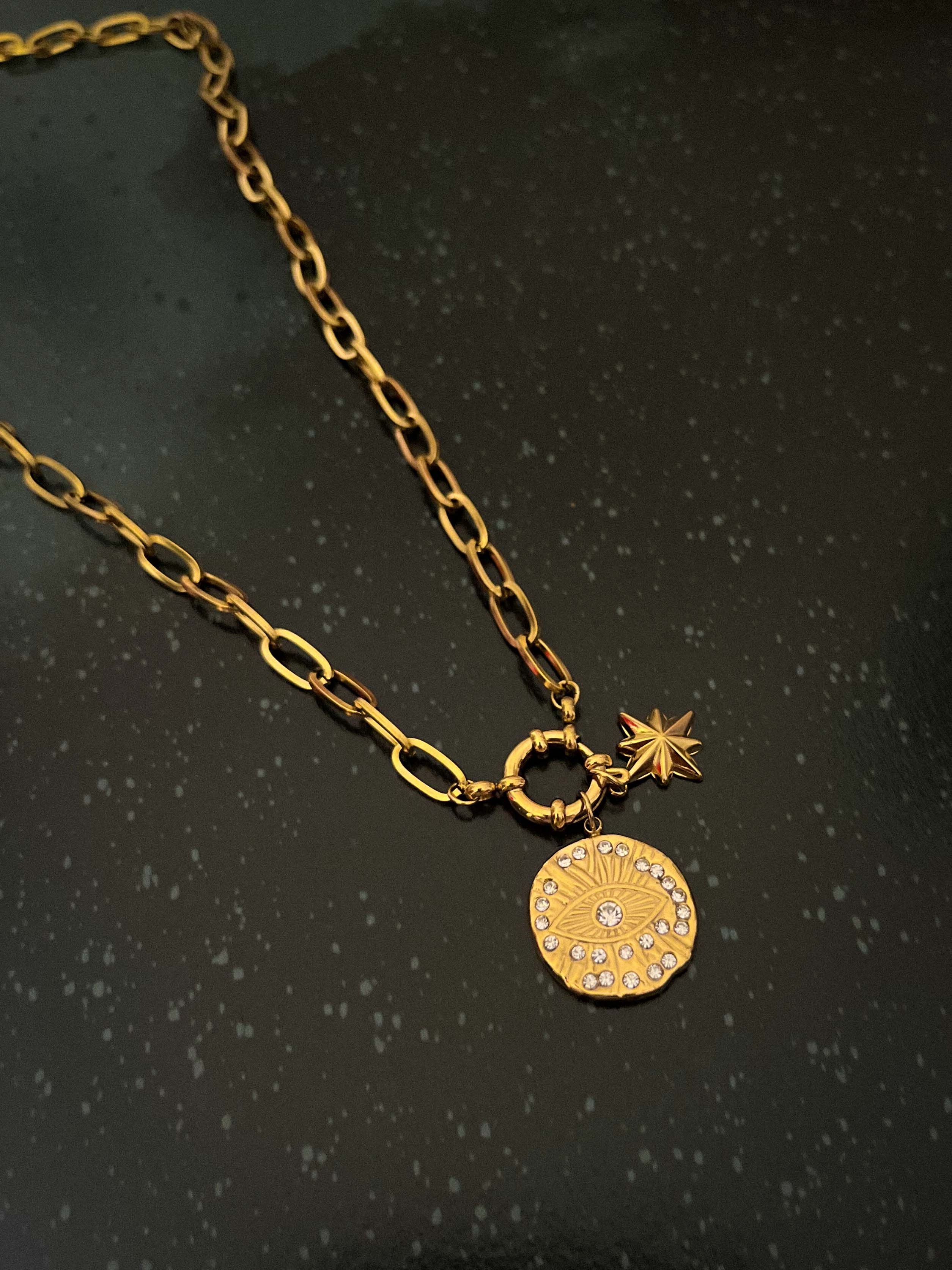Rekhhta Essentials Necklace Celestial Eye Pendant Necklace