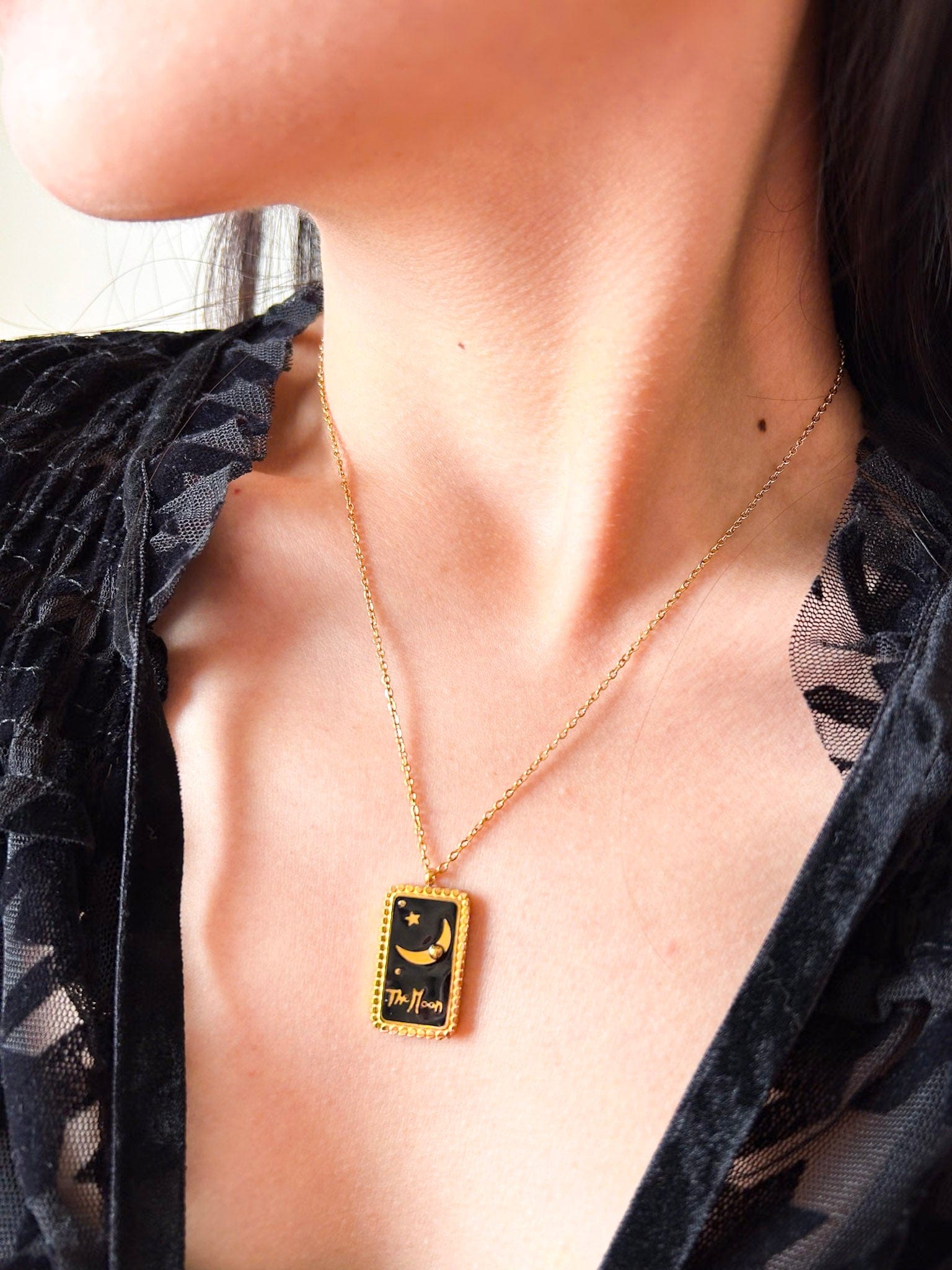 Rekhhta Essentials Necklace Ebony Moon Necklace