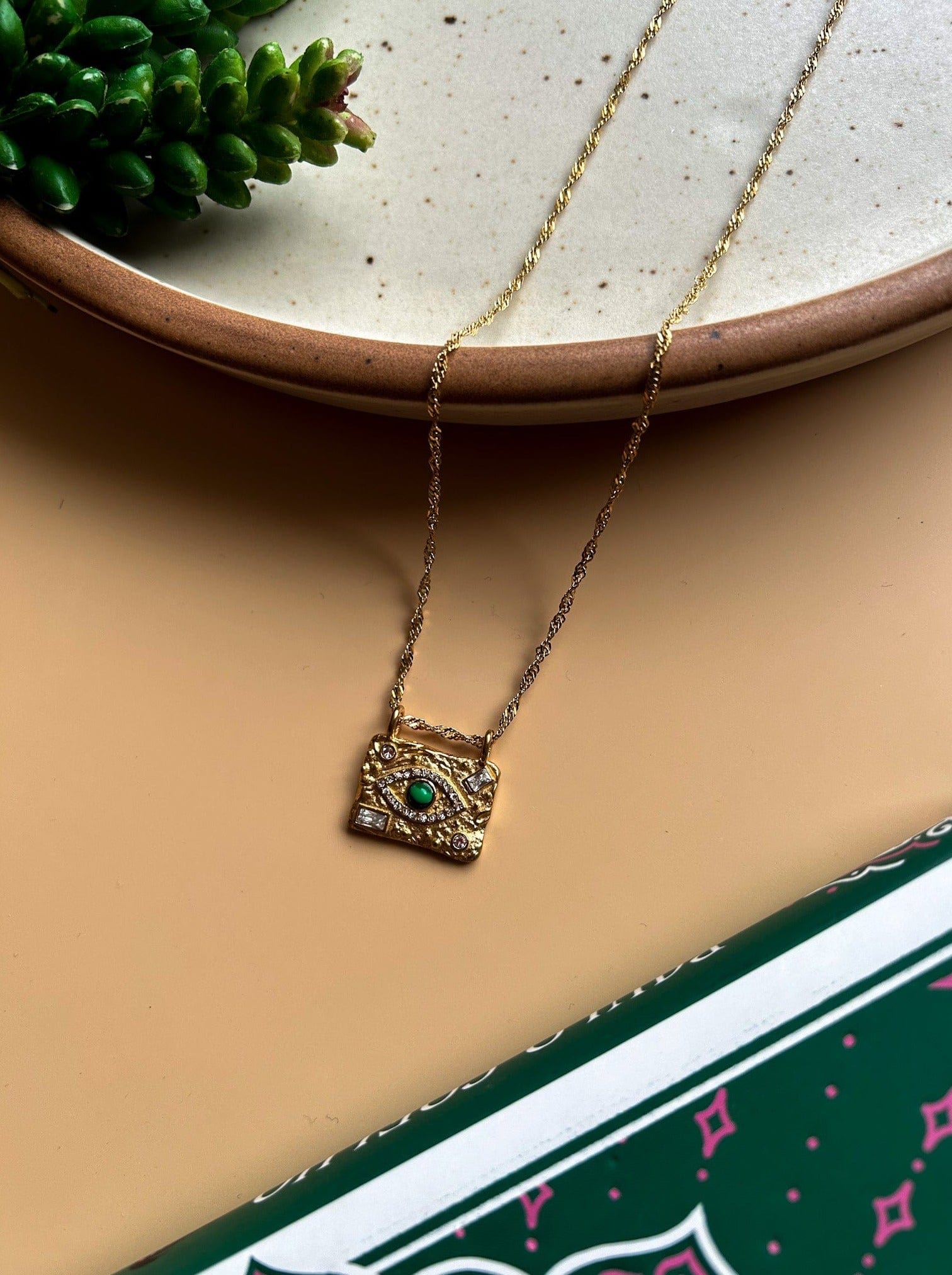 Rekhhta Essentials Necklace Embellished Evil Eye Neckpiece