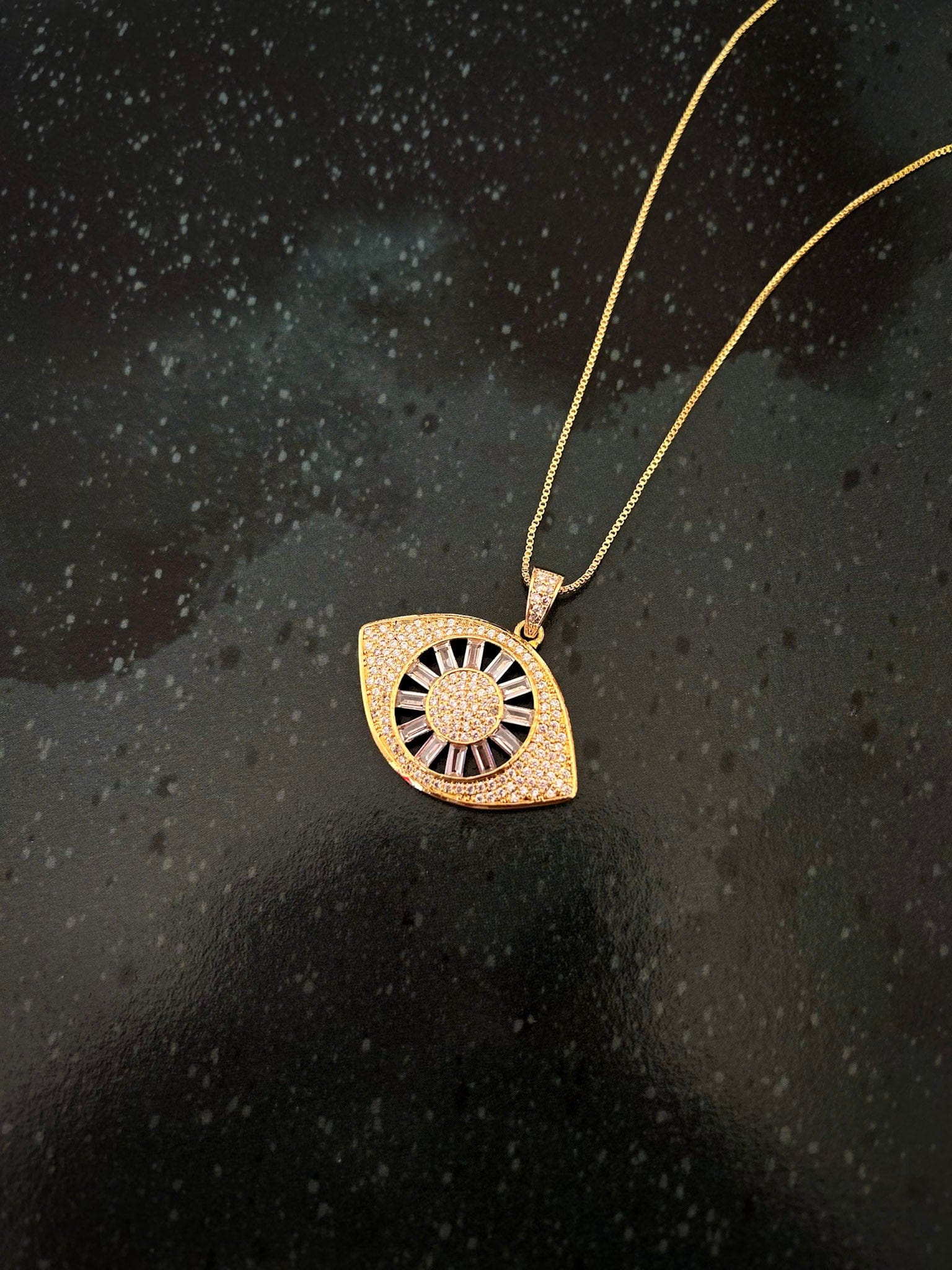 Rekhhta Essentials Necklace Gilded Evil Eye Necklace