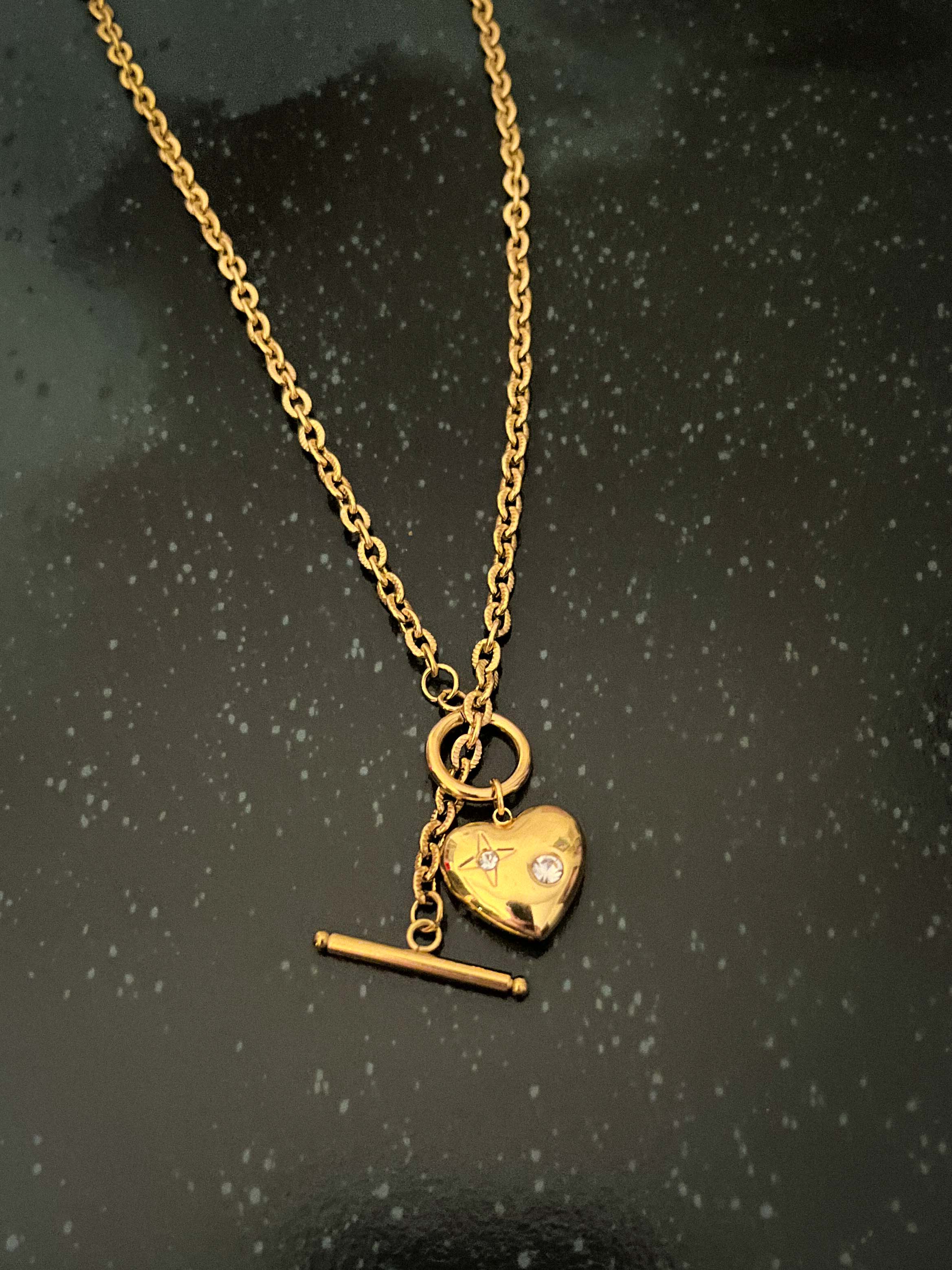 Rekhhta Essentials Necklace Heart Lock Charm Necklace