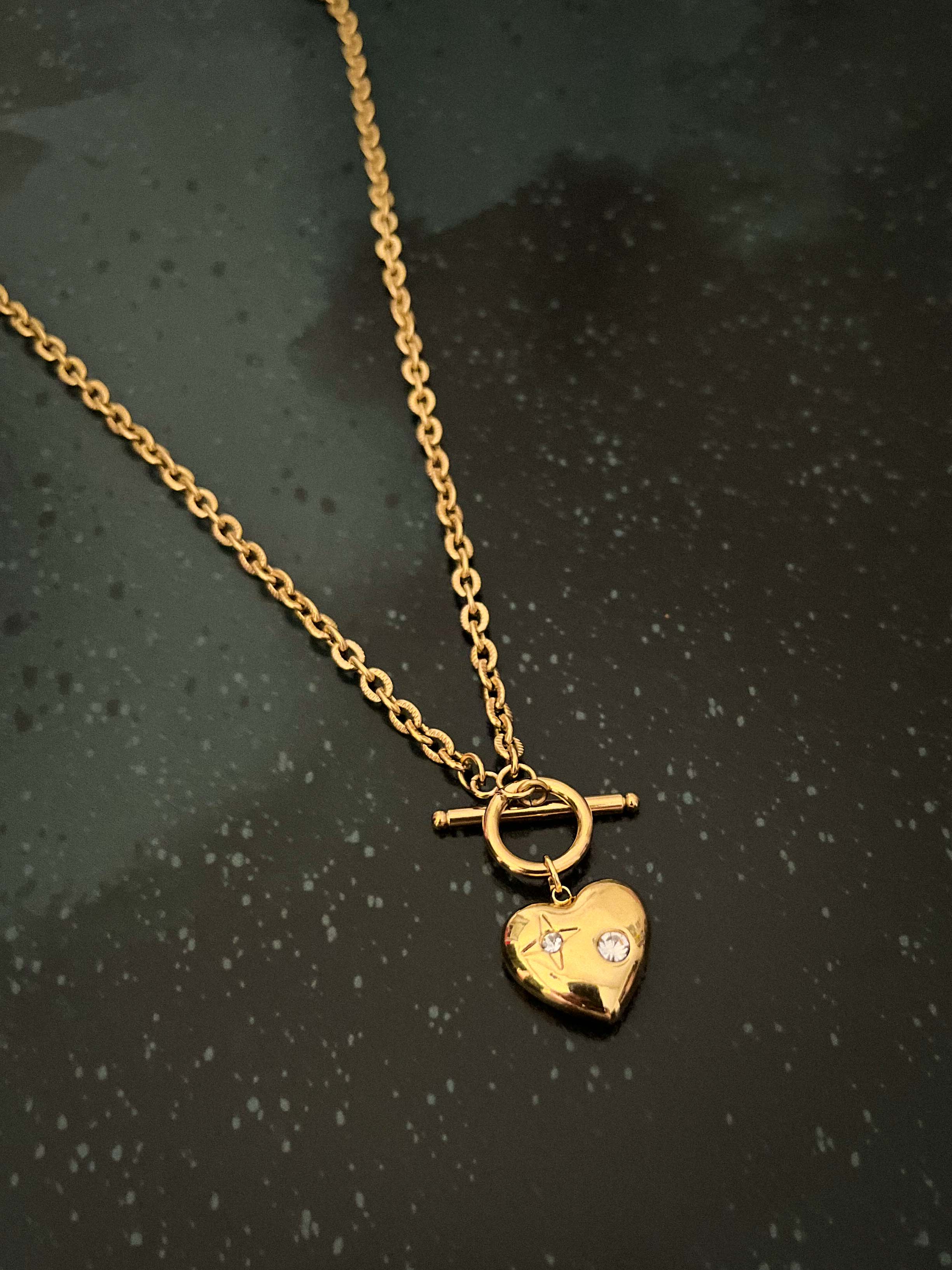 Rekhhta Essentials Necklace Heart Lock Charm Necklace