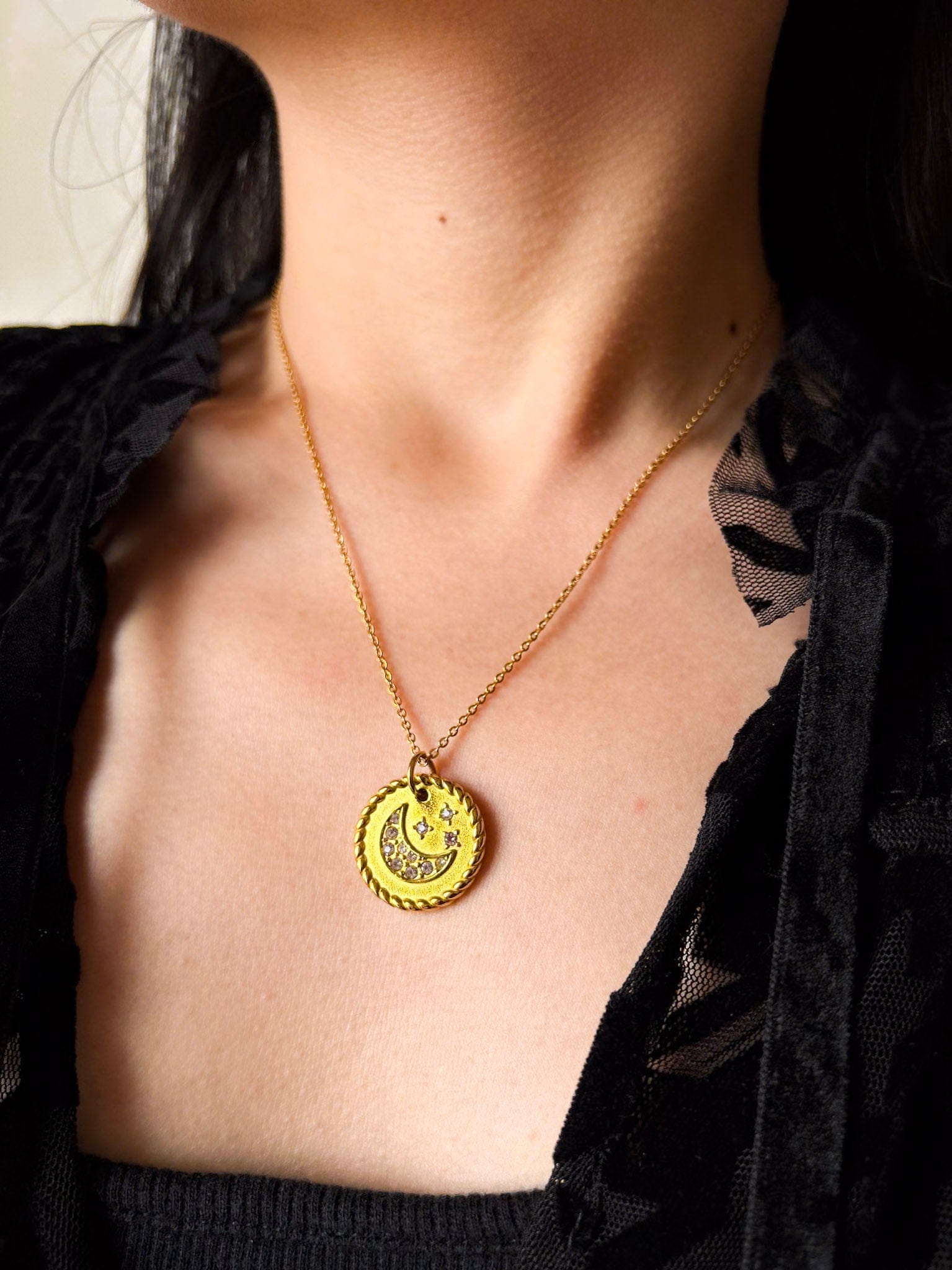 Rekhhta Essentials Necklace Moon & Stars Necklace