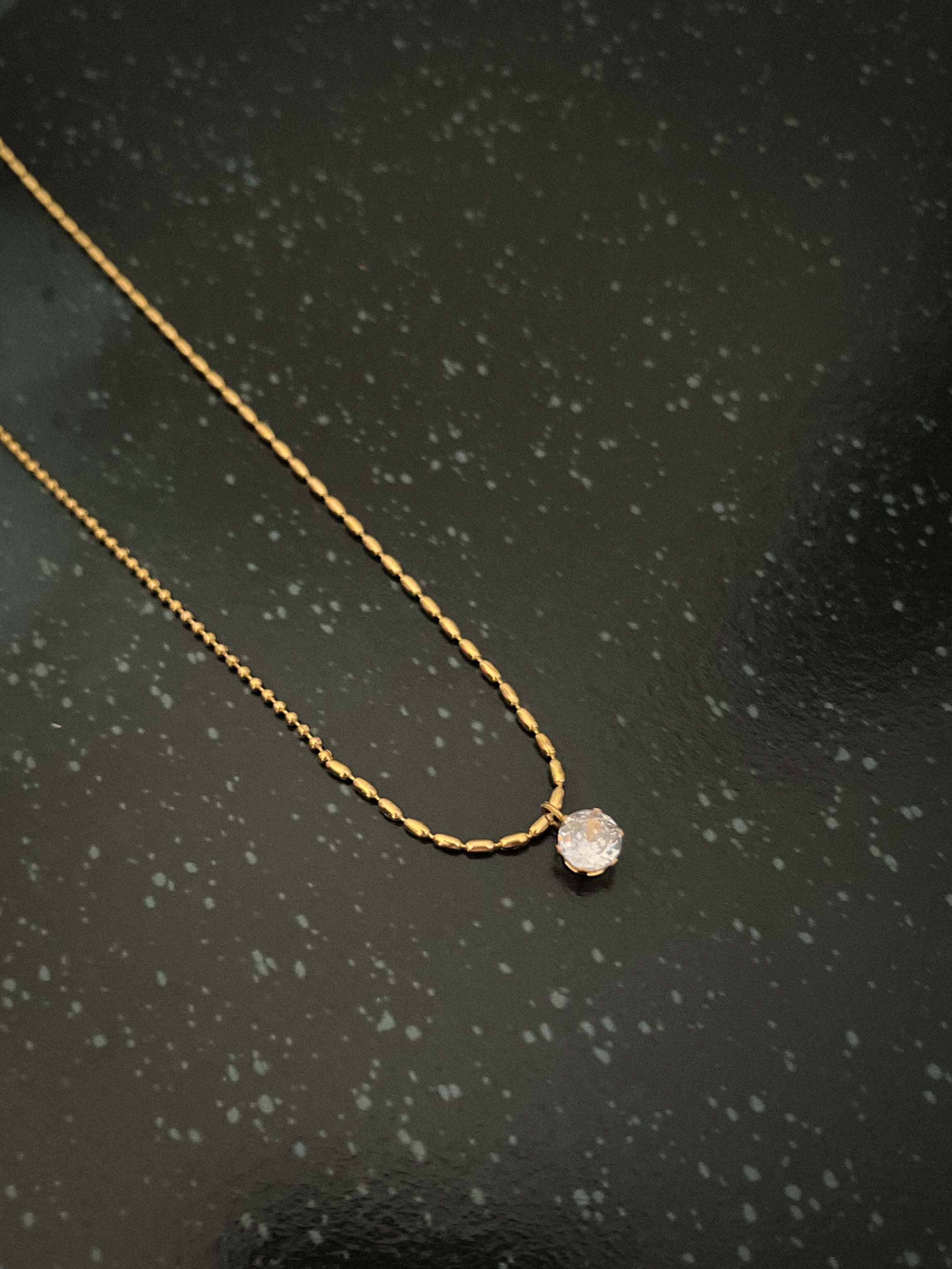 Rekhhta Essentials Necklace Radiant Solitaire Necklace