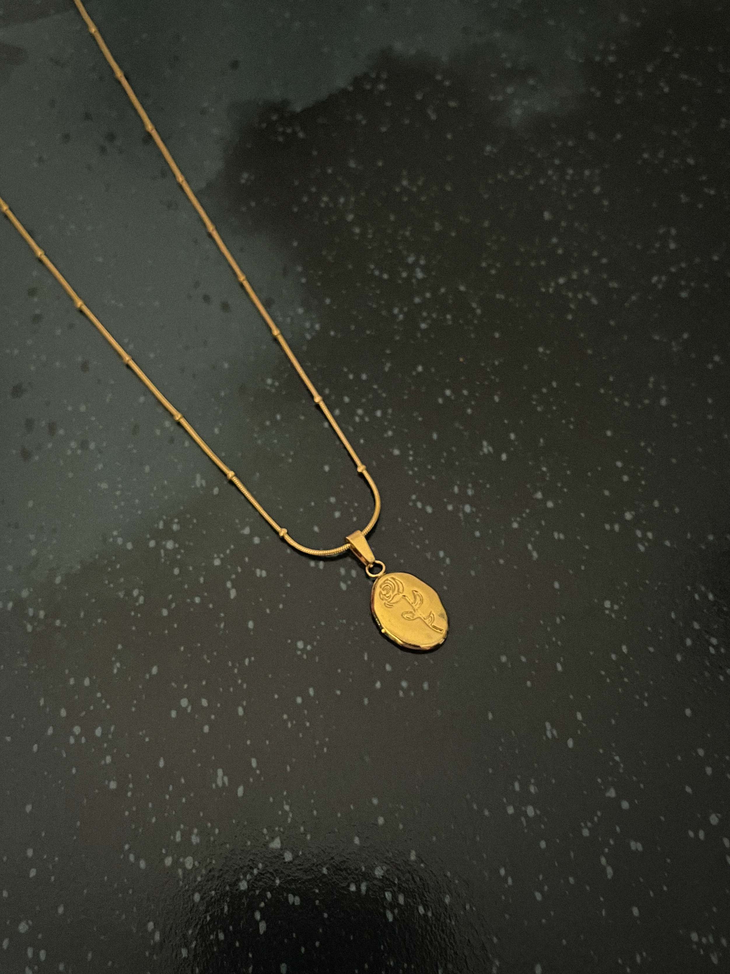 Rekhhta Essentials Necklace Rose Medallion Necklace