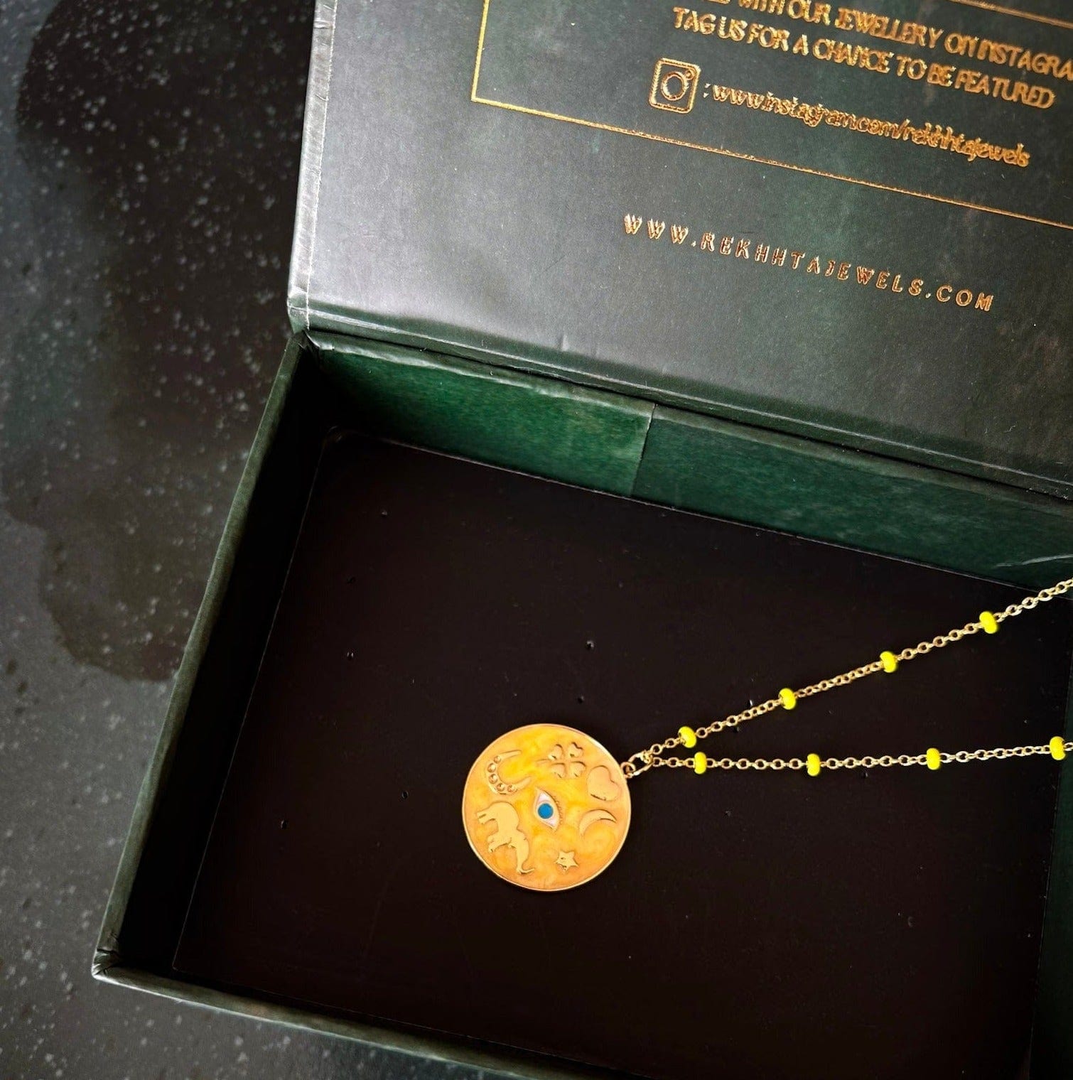 Rekhhta Essentials Necklace Sunlit Evil Eye Necklace