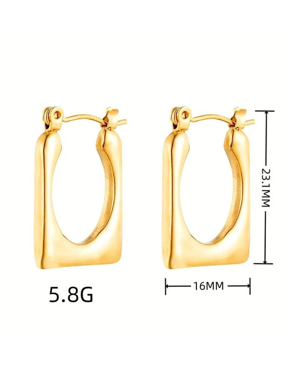 Rekhhta Essentials Earrings Luxe Geo Hoops